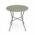 Tavolo da giardino rotondo Ø 70 x 72 cm in acciaio verniciato verde salvia