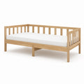 Letto per bambini con sponde in legno massello di pino naturale 70 x 140 cm