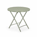 Tavolo da giardino pieghevole rotondo in acciaio verde salvia Ø 60 cm altezza 71 cm