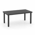 Tavolo da giardino rettangolare in alluminio 150 x 90 x 74 cm antracite